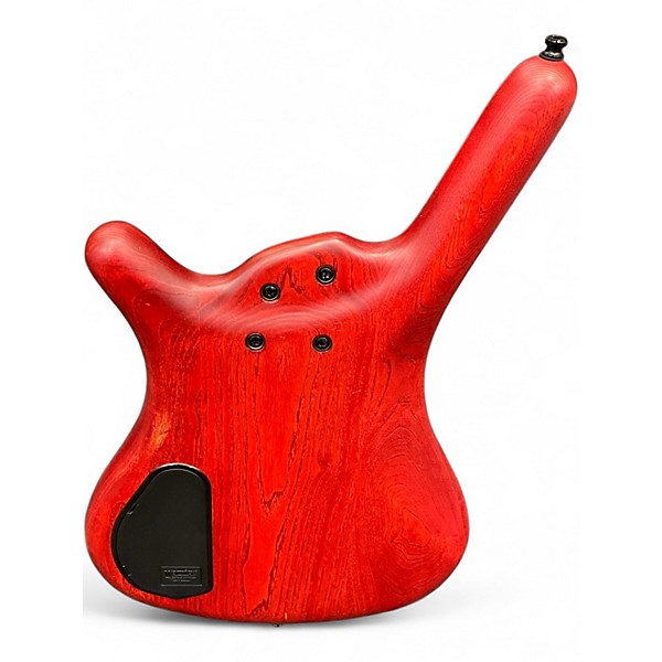Used Warwick Corvette 4 String trans red Electric Bass Guitar
