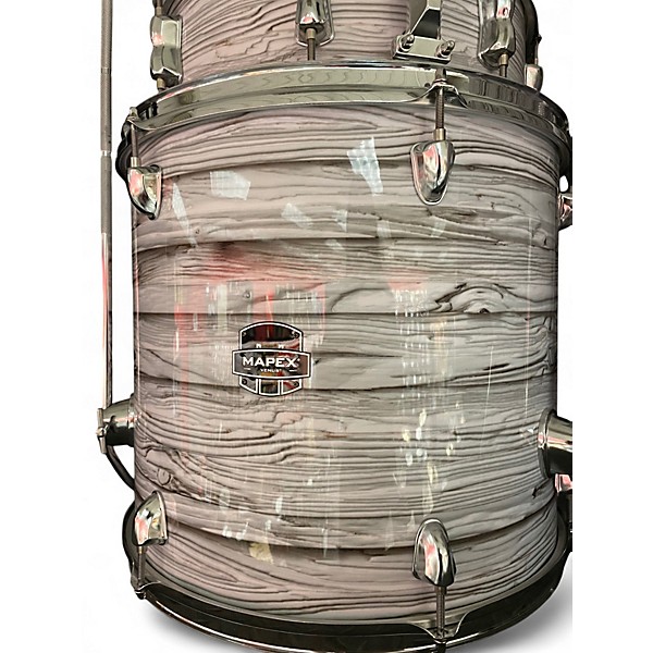 Used Mapex 5 Piece Venus Classic White Driftwood Drum Kit