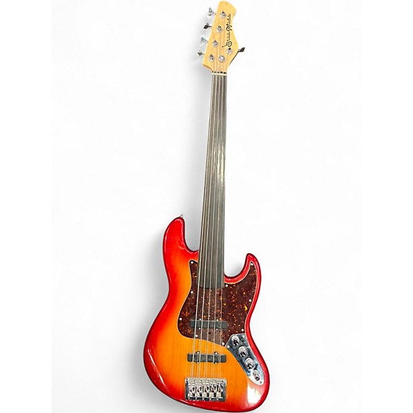 Used Bass Mods K5 Fretless Cherry Sunburst Electric Bass Guitar