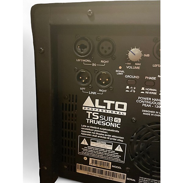 Used Alto TS15 SUB TRUESONIC Powered Subwoofer
