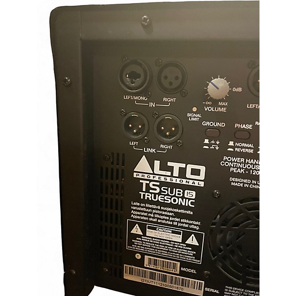 Used Alto TS15 SUB TRUE SONIC Powered Subwoofer