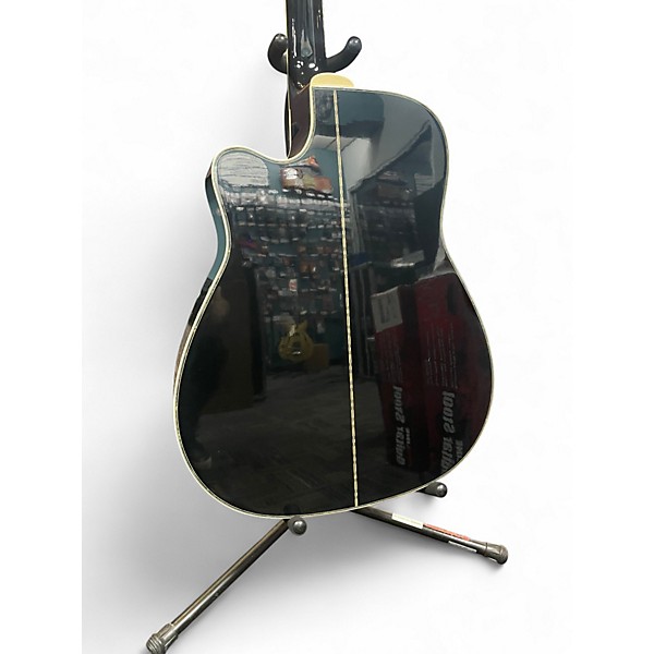 Used Takamine EG334BC Black Acoustic Electric Guitar