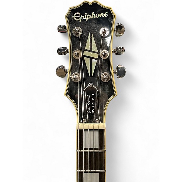 Used Epiphone Les Paul Custom Pro Silver Burst Solid Body Electric Guitar