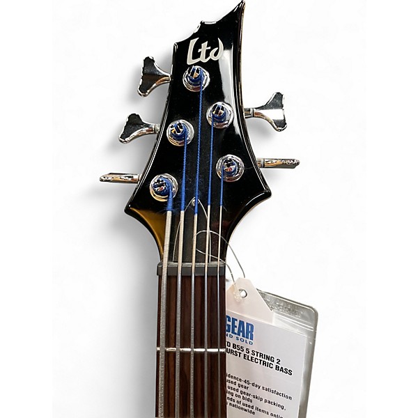 Used ESP LTD B205SM 5 String Spalted Maple Electric Bass Guitar