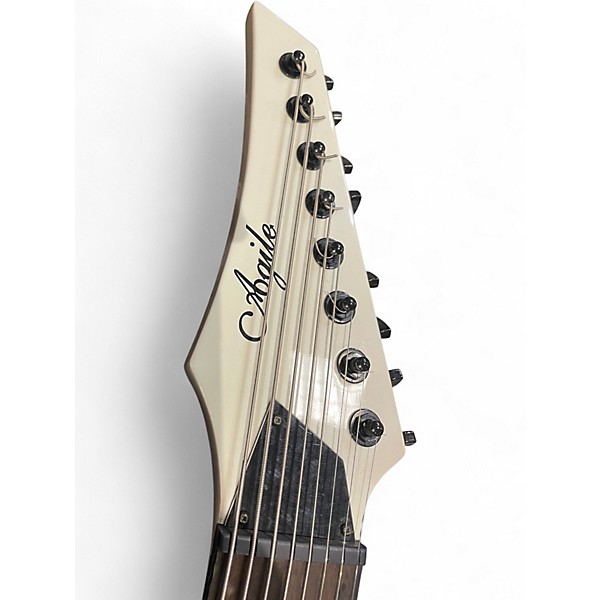 Used Agile Septor 8 String White Solid Body Electric Guitar