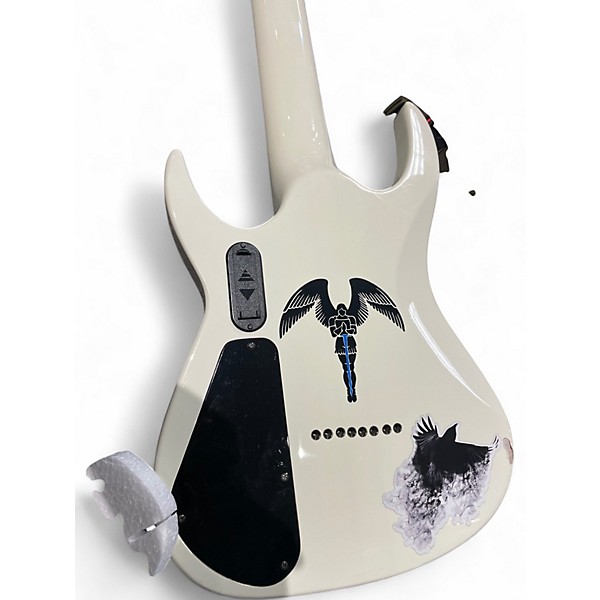 Used Agile Septor 8 String White Solid Body Electric Guitar