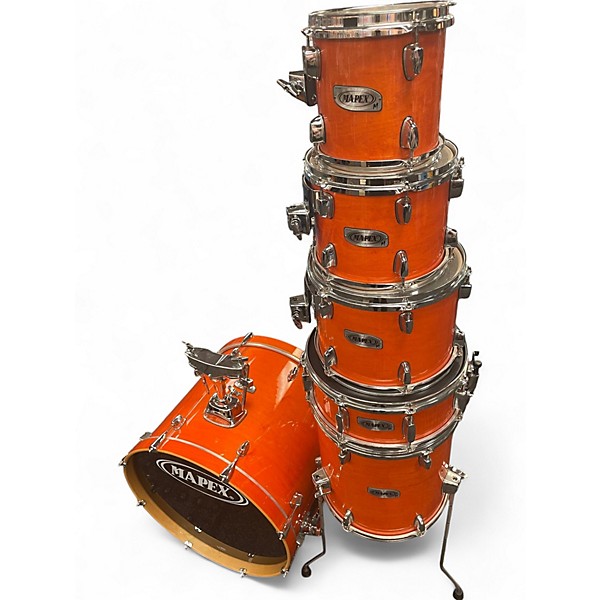 Used Mapex 6 Piece Mapex 5 Piece PRO M Natural Drum Kit BURNT ORANGE Drum Kit