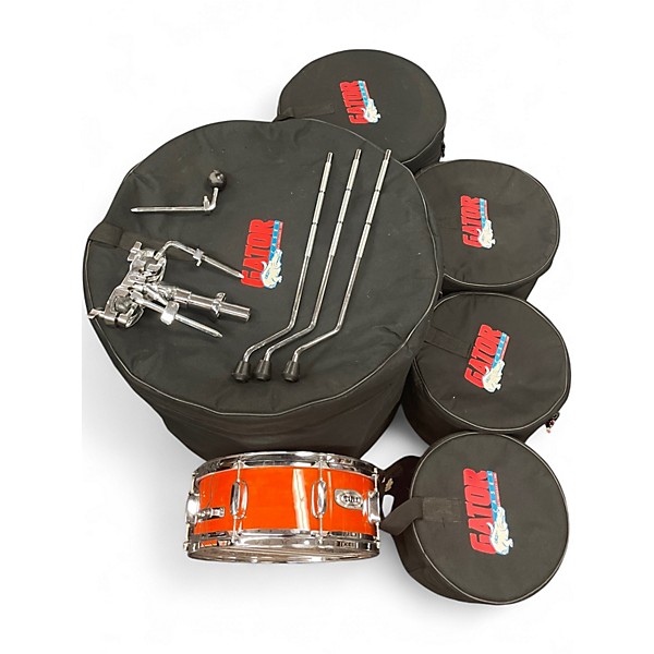 Used Mapex 6 Piece Mapex 5 Piece PRO M Natural Drum Kit BURNT ORANGE Drum Kit