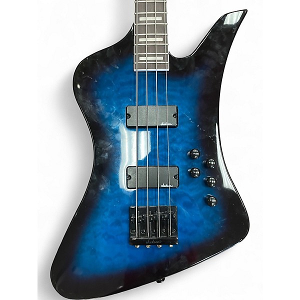 Used Jackson JS3Q Trans Blue Electric Bass Guitar