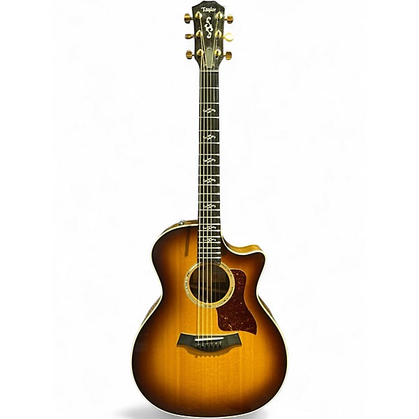 Used Taylor Custom 414ce Limited Edition V-Class Shaded Edge Burst Acoustic Electric Guitar