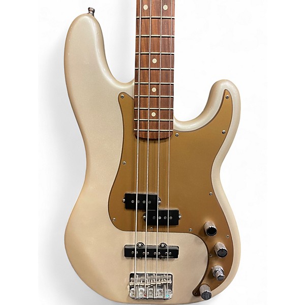 Used Fender Deluxe Active P Bass Special Gold Electric Bass Guitar