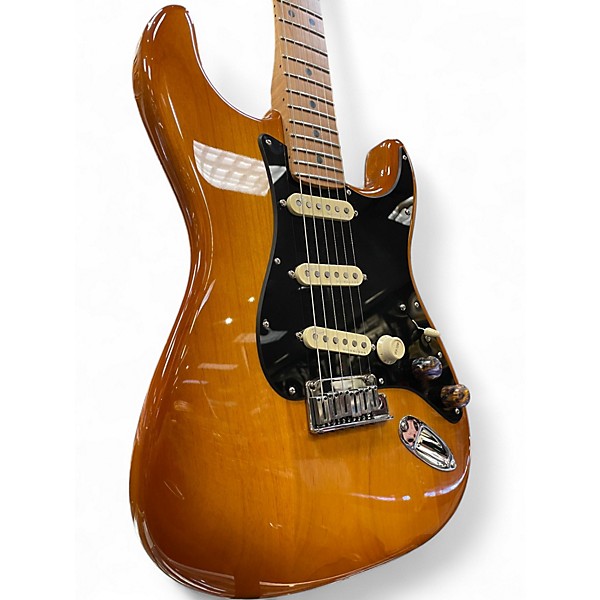 Used Fender American Ultra Stratocaster Limited Ed Roasted Maple Neck Honeyburst Solid Body Electric Guitar