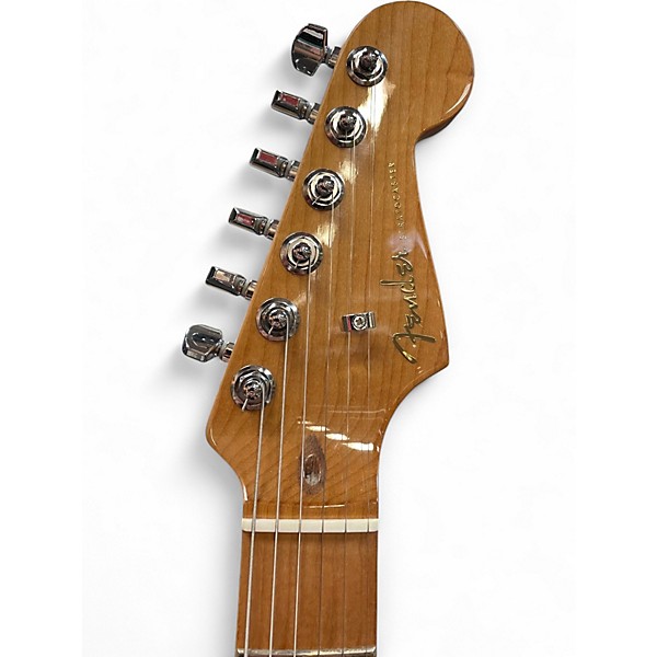 Used Fender American Ultra Stratocaster Limited Ed Roasted Maple Neck Honeyburst Solid Body Electric Guitar