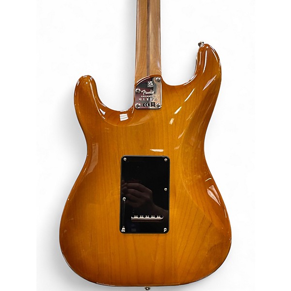 Used Fender American Ultra Stratocaster Limited Ed Roasted Maple Neck Honeyburst Solid Body Electric Guitar