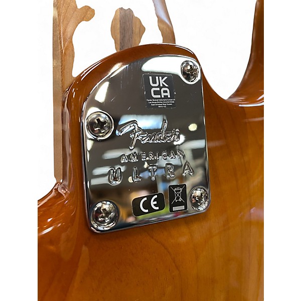 Used Fender American Ultra Stratocaster Limited Ed Roasted Maple Neck Honeyburst Solid Body Electric Guitar