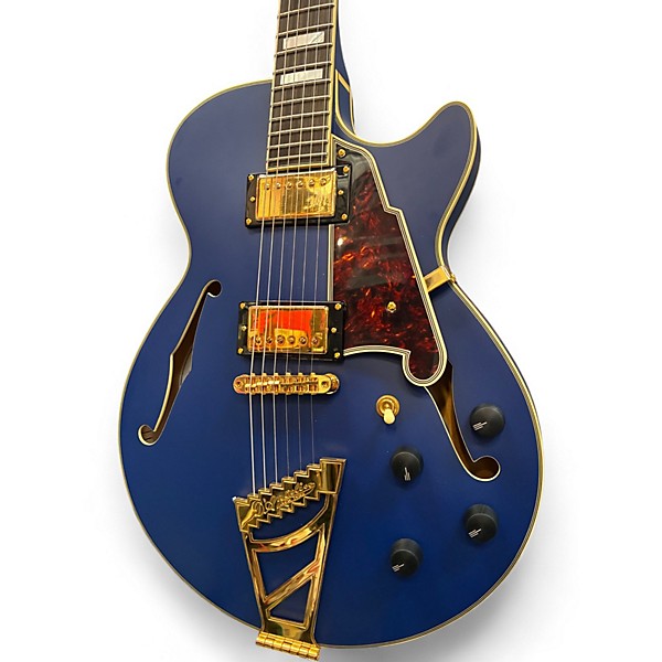 Used D'Angelico dlx sstp blue Hollow Body Electric Guitar