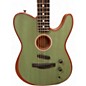 Used 2019 Fender American Acoustasonic Telecaster Translucent Surf Green Acoustic Electric Guitar