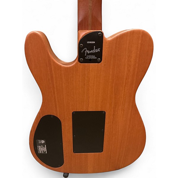 Used 2019 Fender American Acoustasonic Telecaster Translucent Surf Green Acoustic Electric Guitar