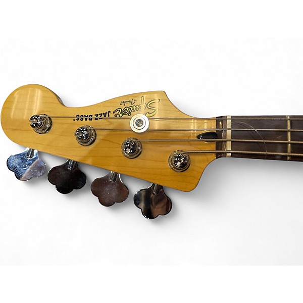 Used Squier Vintage Modified Jazz Bass 3 Tone Sunburst Electric Bass Guitar