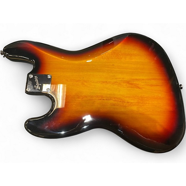 Used Squier Vintage Modified Jazz Bass 3 Tone Sunburst Electric Bass Guitar