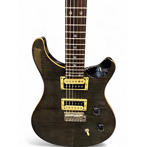 Used PRS SE Custom 24 TRANSPARENT BLACK Solid Body Electric Guitar
