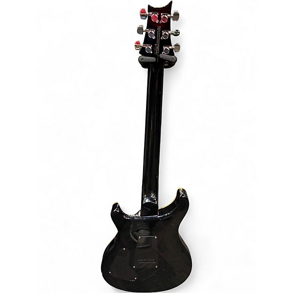 Used PRS SE Custom 24 TRANSPARENT BLACK Solid Body Electric Guitar