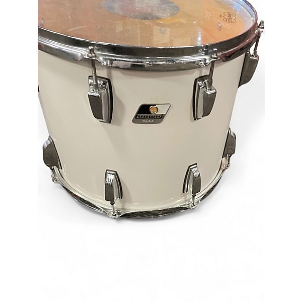 Used Ludwig 15in Marching Tom Alpine White Drum
