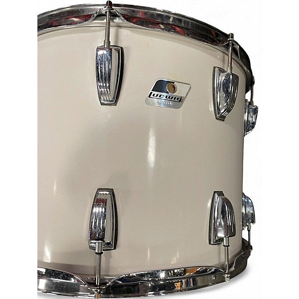 Used Ludwig 15in Marching Tom Alpine White Drum