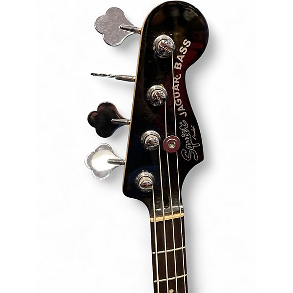 Used Squier JAGUAR SHORT SCALE BASS Black Electric Bass Guitar