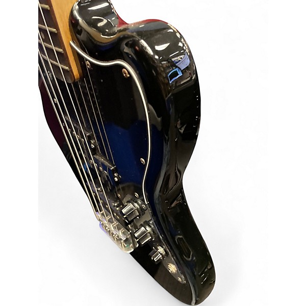 Used Squier JAGUAR SHORT SCALE BASS Black Electric Bass Guitar