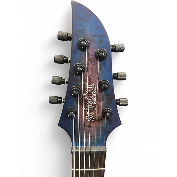 Used Schecter Guitar Research KM 7 MKIII ARTIST BLUE CRIMSON FADE Solid Body Electric Guitar