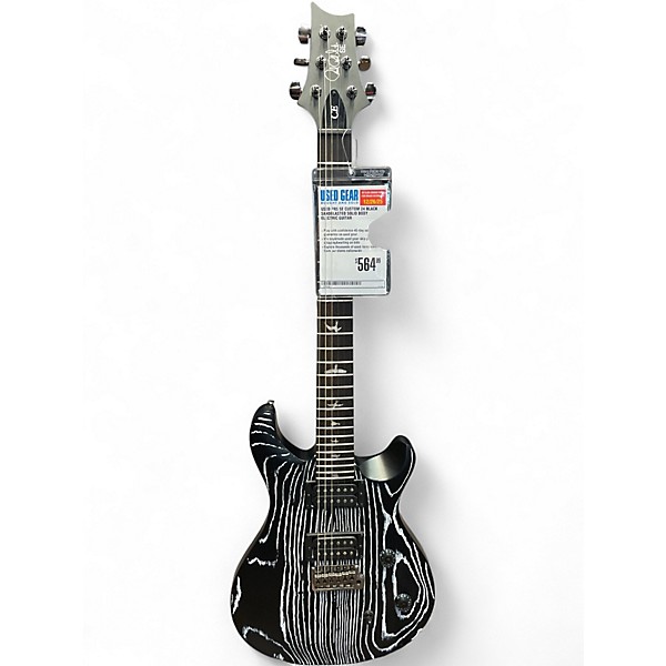 Used PRS SE Custom 24 Black Sandblasted Solid Body Electric Guitar