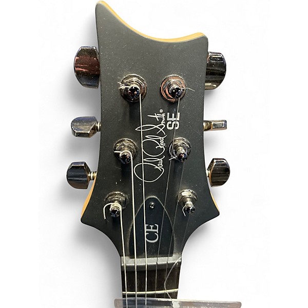 Used PRS SE Custom 24 Black Sandblasted Solid Body Electric Guitar