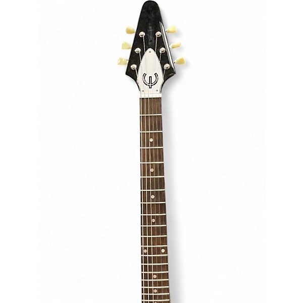 Used 2024 Epiphone Flying V Black Solid Body Electric Guitar