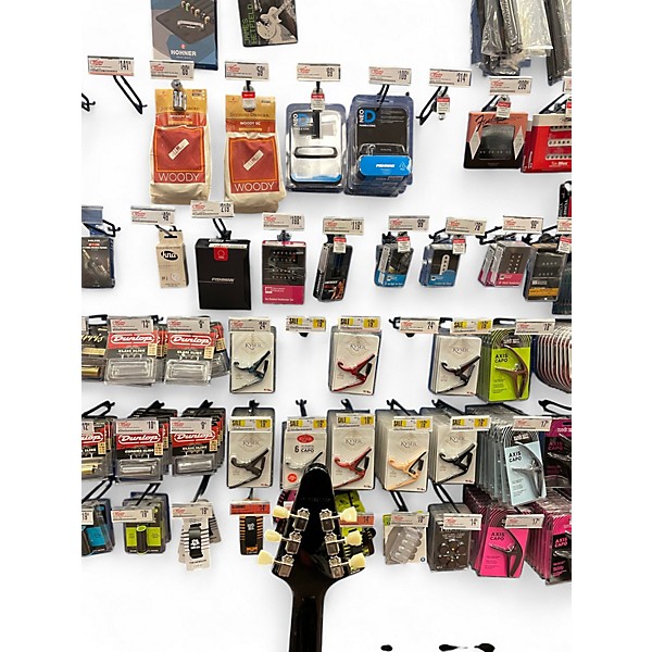 Used 2024 Epiphone Flying V Black Solid Body Electric Guitar