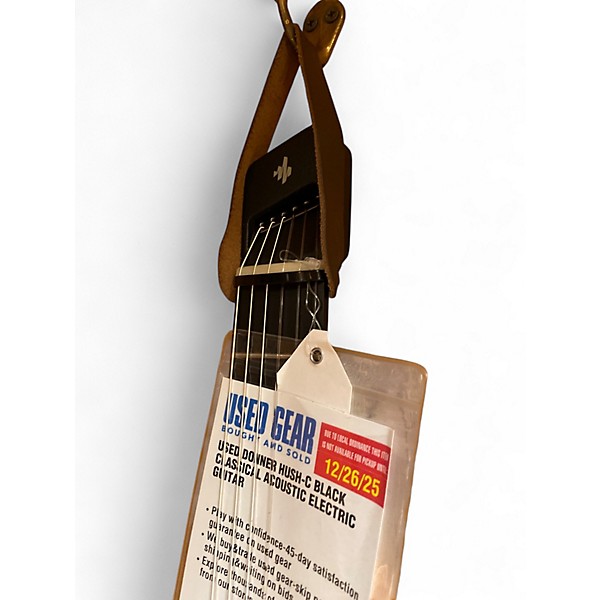 Used Donner HUSH-C BLACK Classical Acoustic Electric Guitar