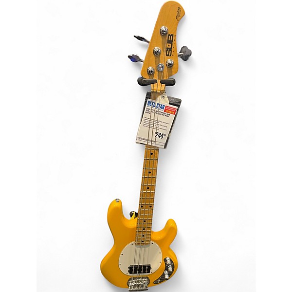 Used Sterling by Music Man Sub 4 Yellow Electric Bass Guitar