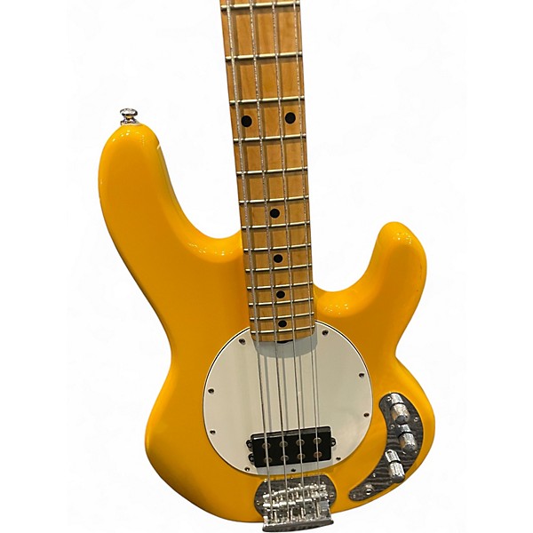 Used Sterling by Music Man Sub 4 Yellow Electric Bass Guitar