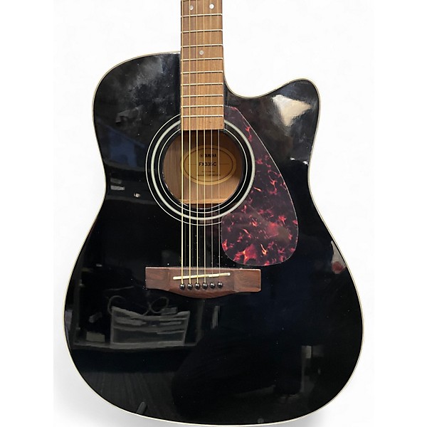 Used Yamaha FX335C Black Acoustic Electric Guitar
