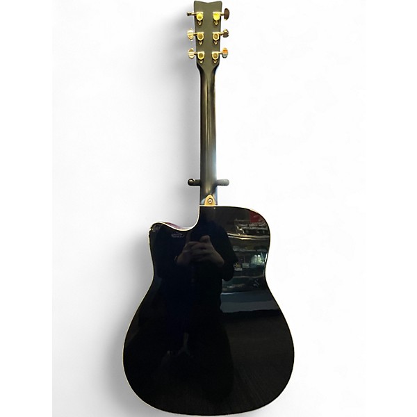 Used Yamaha FX335C Black Acoustic Electric Guitar
