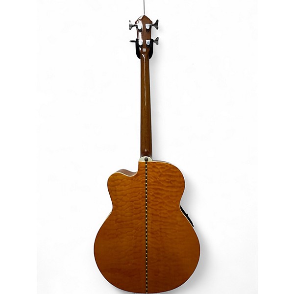 Used Michael Kelly QAB2QAM Trans Amber Acoustic Bass Guitar