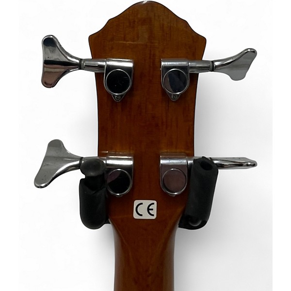 Used Michael Kelly QAB2QAM Trans Amber Acoustic Bass Guitar