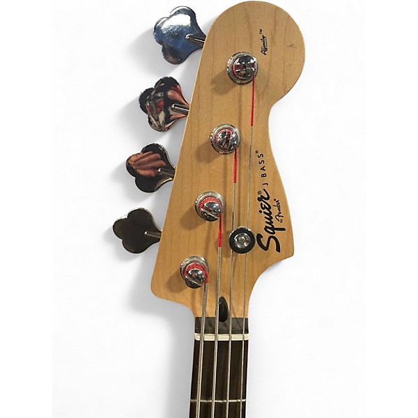 Used Squier Affinity Jazz Bass Black Electric Bass Guitar