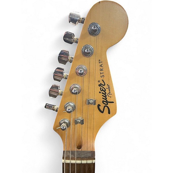 Used Squier Standard Stratocaster Black Solid Body Electric Guitar