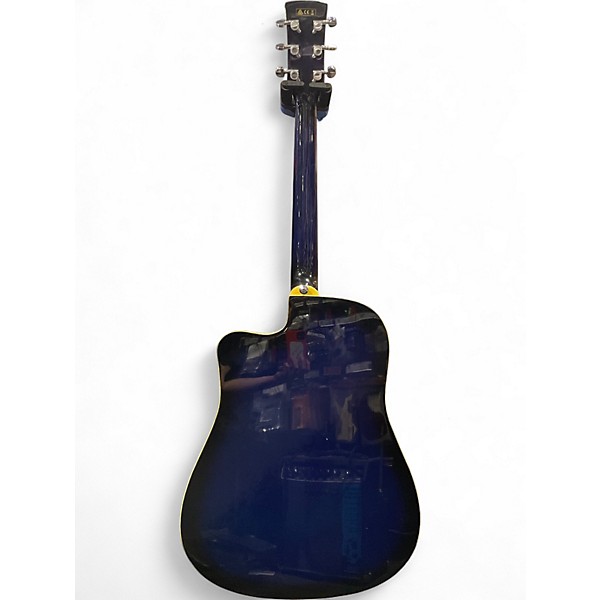 Used Ibanez PF15ECE-TBS Blue Burst Acoustic Electric Guitar