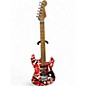 Used EVH Striped Series Frankie Red with Black and White Stripes Solid Body Electric Guitar thumbnail