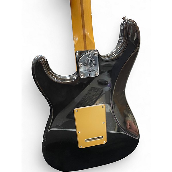 Used Fender American Deluxe Stratocaster Black and Gold Solid Body Electric Guitar