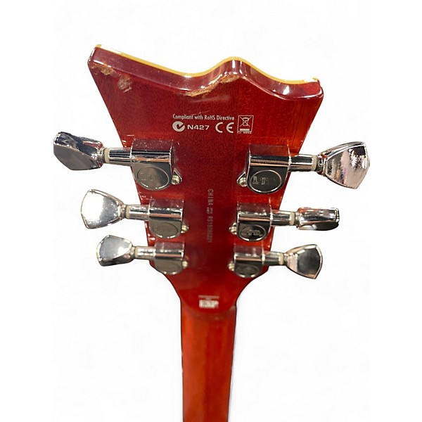 Used ESP LTD EC256FM Trans Orange Solid Body Electric Guitar
