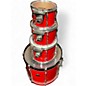 Used Pearl 4 Piece Export Candy Apple Red Drum Kit thumbnail