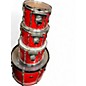Used Pearl 4 Piece Export Candy Apple Red Drum Kit